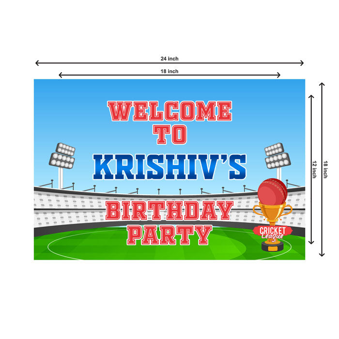 Cricket Theme Welcome Board