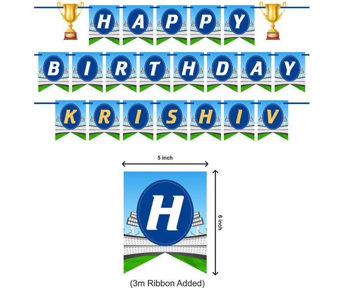 Cricket Theme Customized Bunting