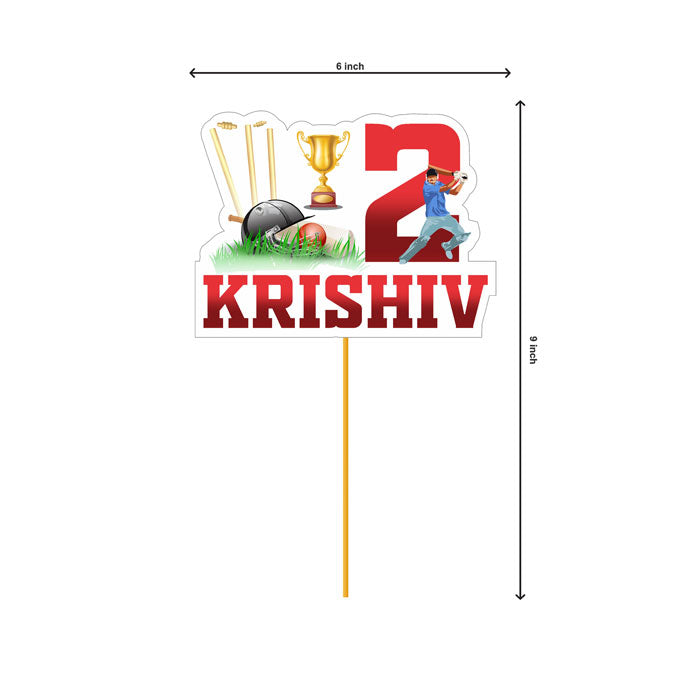 Cricket Theme Caketopper
