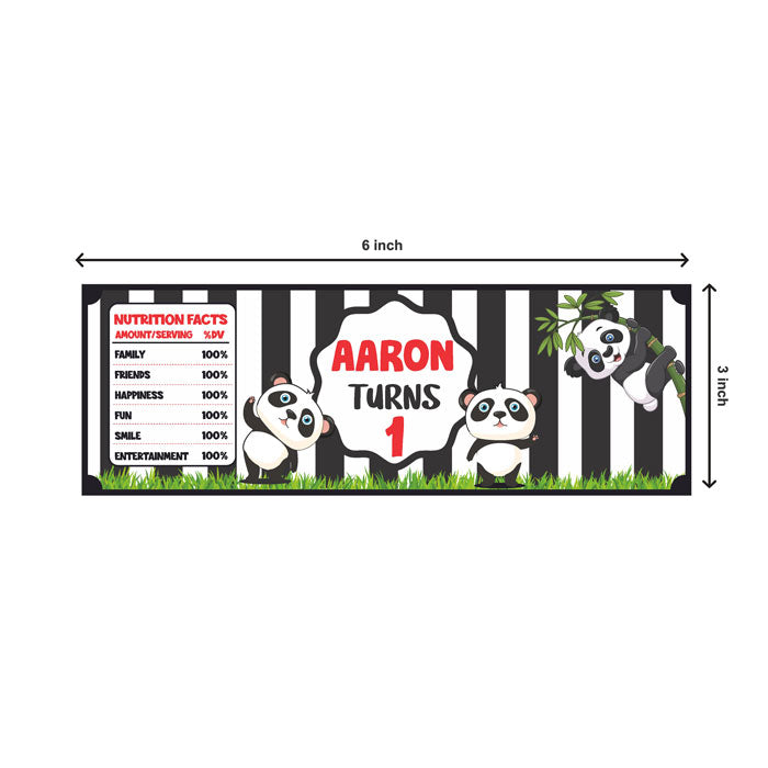 Cute Panda Theme Water Bottle Sticker