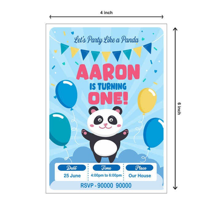 Cute Panda Theme Invite