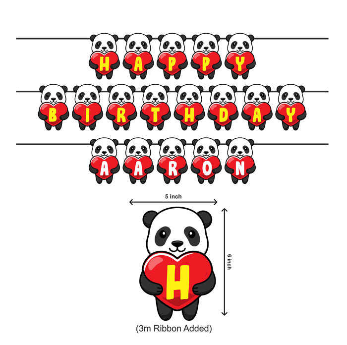 Cute Panda Theme Customized Bunting