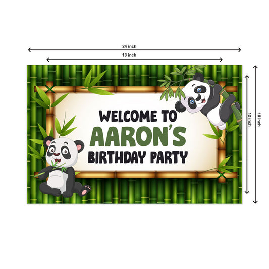 Cute Panda Theme Customized Welcome Board