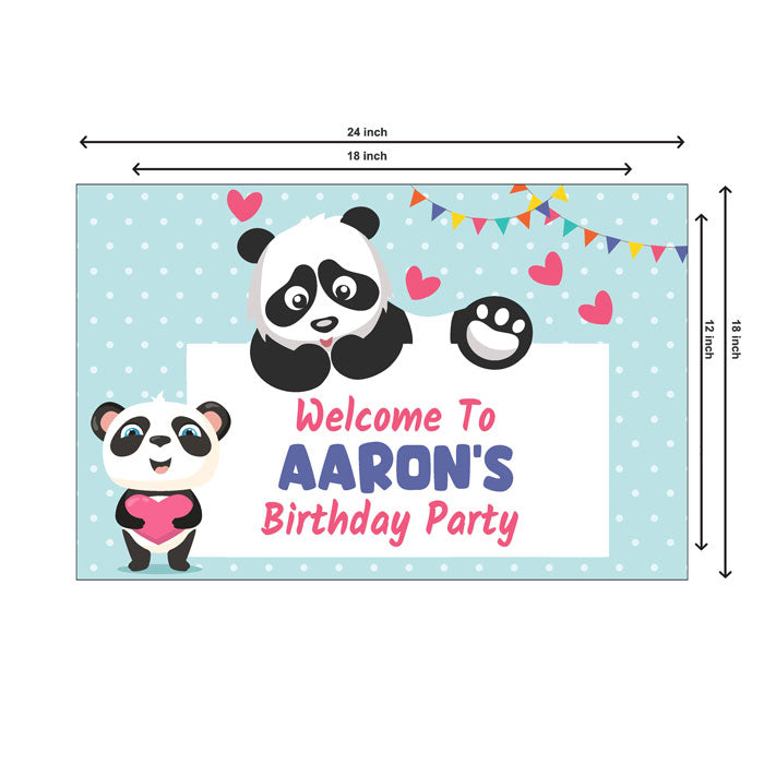 Cute Panda Theme Personalized Welcome Board
