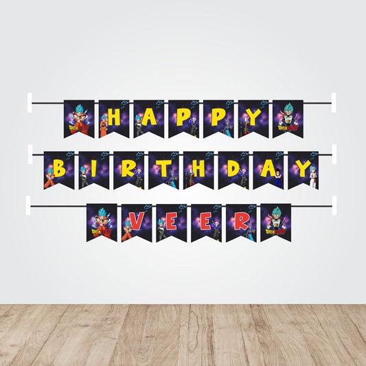 Dragon Ball Z Theme Customized Bunting