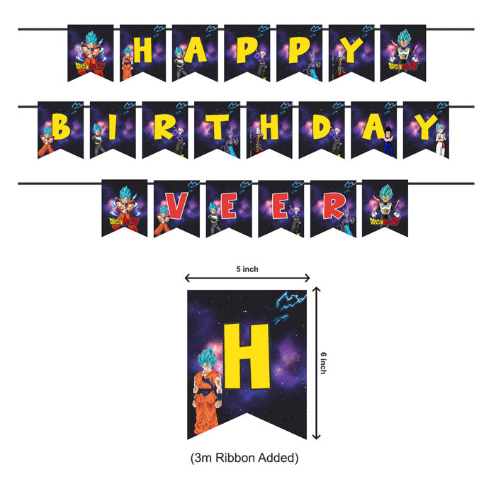 Dragon Ball Z Theme Customized Bunting