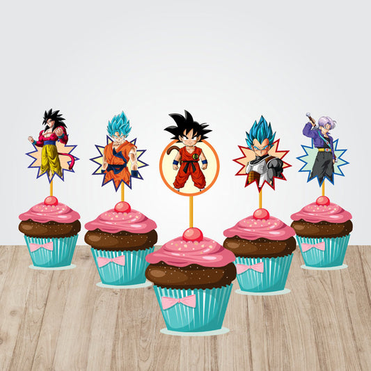 Dragon Ball Z Theme Character Cupcake Topper