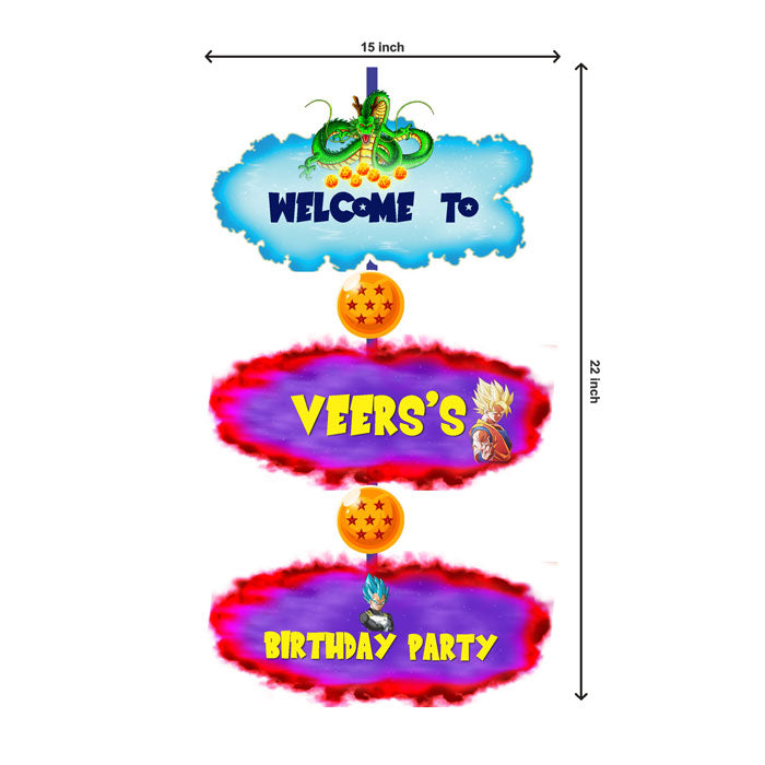 Dragon Ball Z Theme Personalized Door Poster