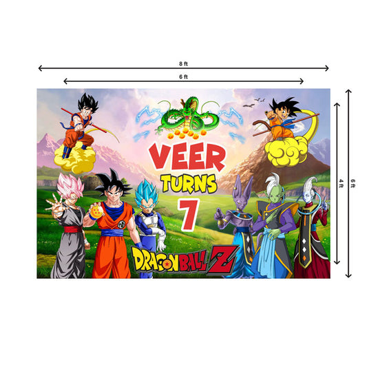 Dragon Ball Z Theme Personalized Backdrop