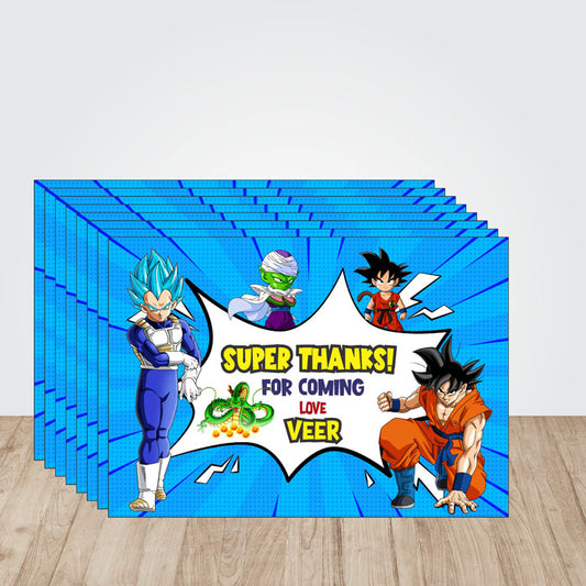 Dragon Ball Z Theme Thank You Cards