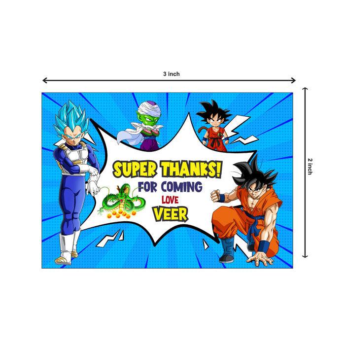 Dragon Ball Z Theme Thank You Cards
