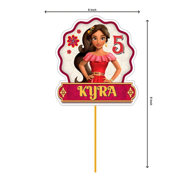 Elena of Avalor Theme Personalized Caketopper