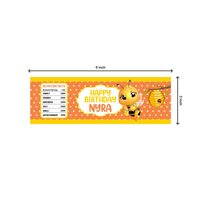 Honey Bee Theme Water Bottle Sticker