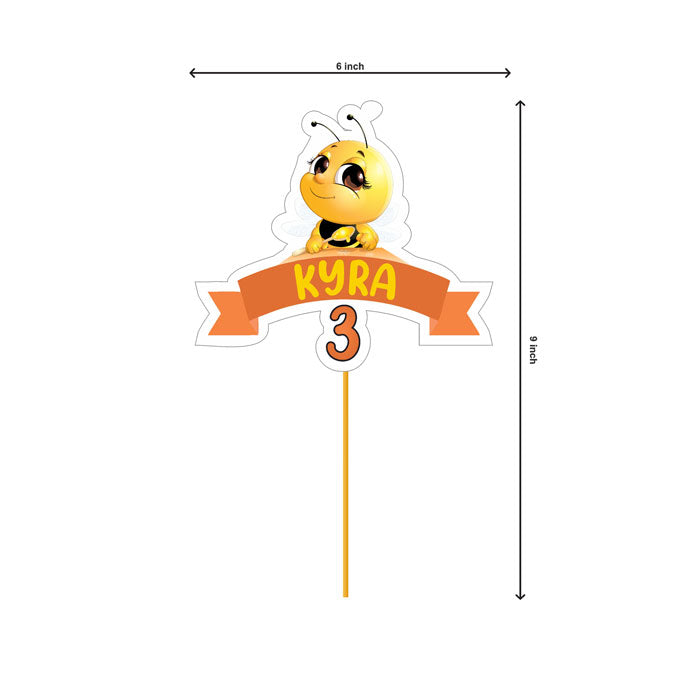 Honey Bee Theme Personalized Caketopper