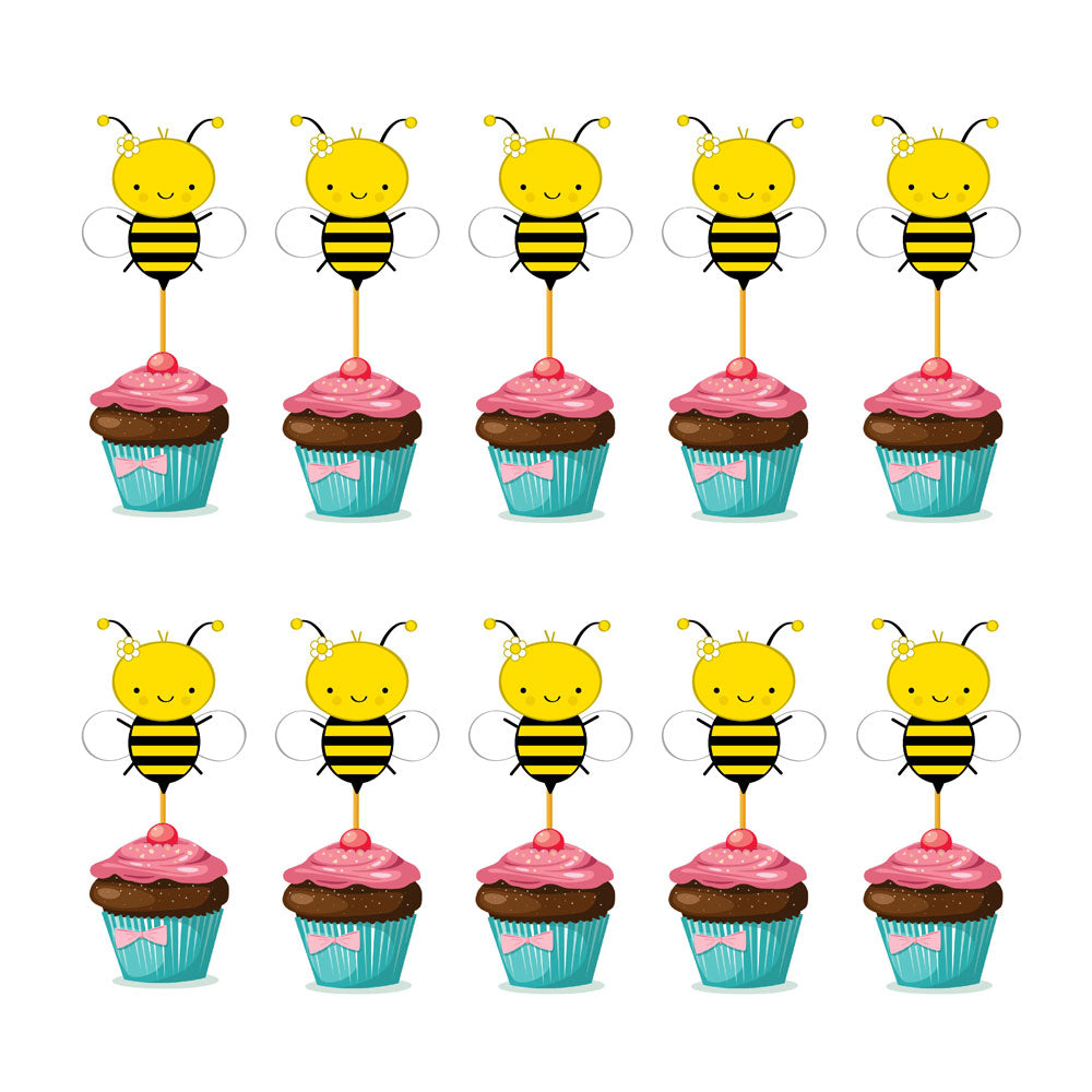 Honey Bee Theme Classic Cupcake Topper