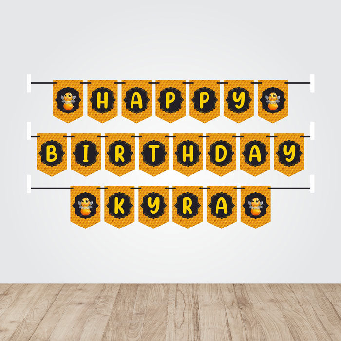 Honey Bee Theme Personalized Bunting