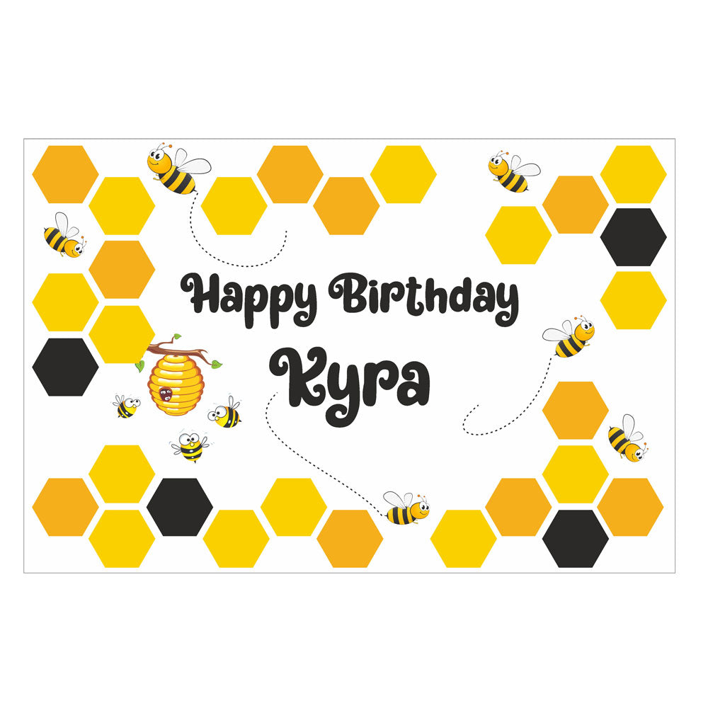 Honey Bee Theme Customized Backdrop