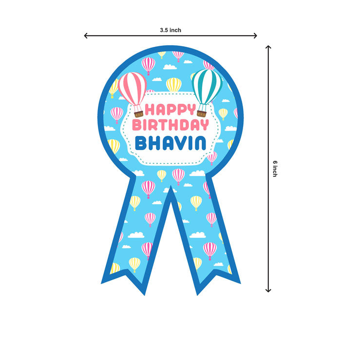 Hot Air Balloon Theme Badge