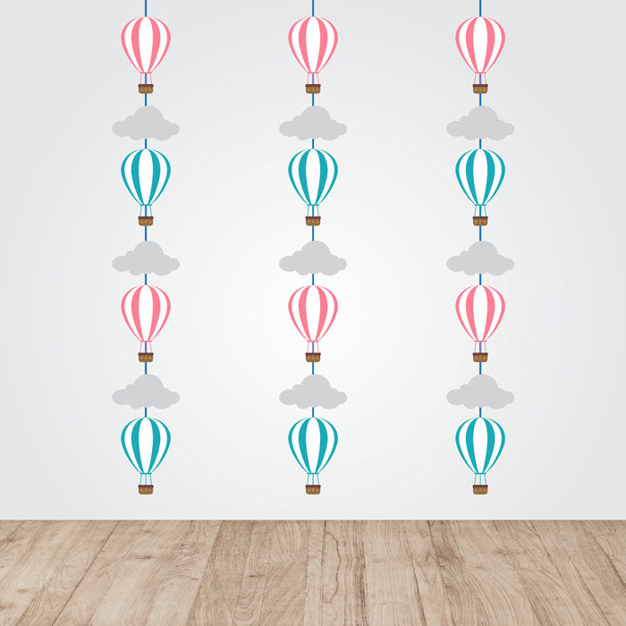 Hot Air Balloon Theme Round Danglers