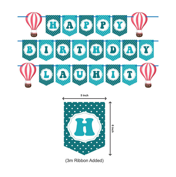 Hot Air Balloon Theme Customized Bunting