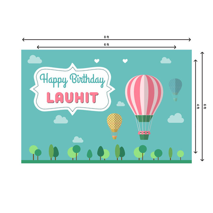 Hot Air Balloon Theme Personalized Backdrop