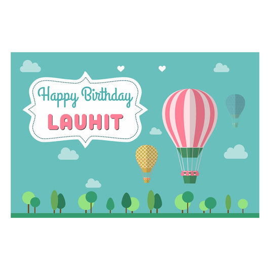 Hot Air Balloon Theme Personalized Backdrop