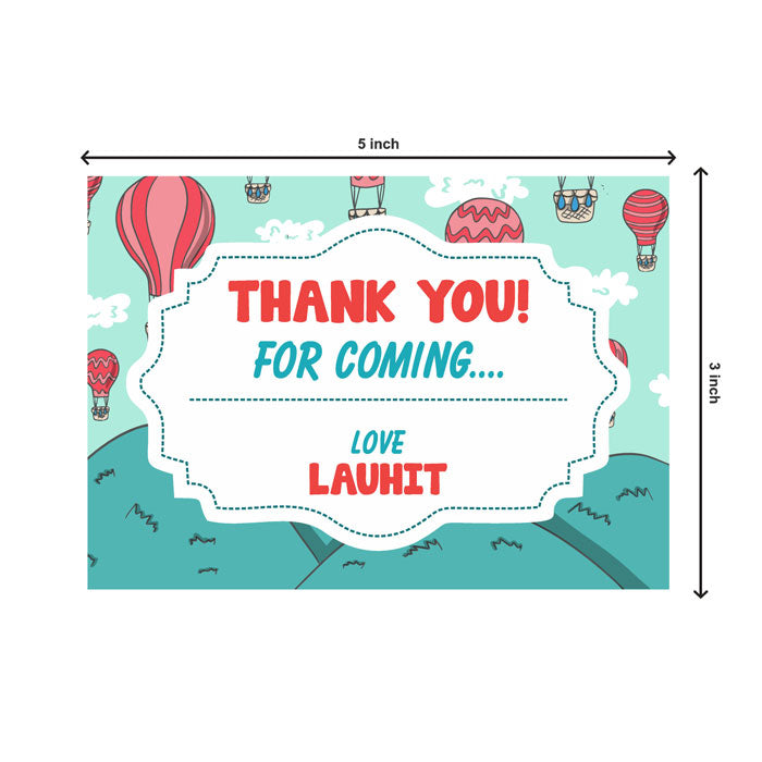 Hot Air Balloon Theme Thank You Cards