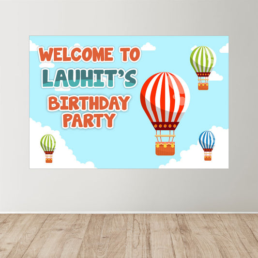 Hot Air Balloon Theme Welcome Board