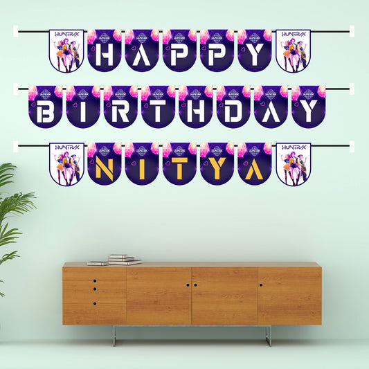 Kpop Demon Hunters Birthday Theme Bunting