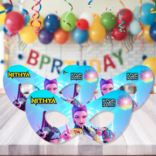 Kpop Demon Hunters Birthday Theme Personalized Eye Mask