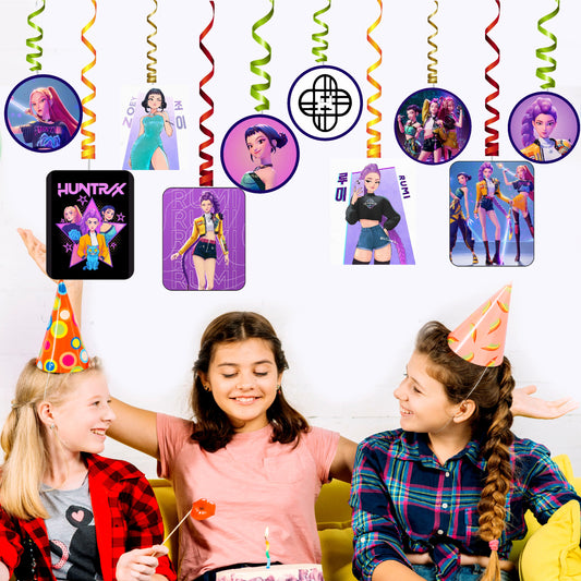 Kpop Demon Hunters Birthday Theme Classic Swirls