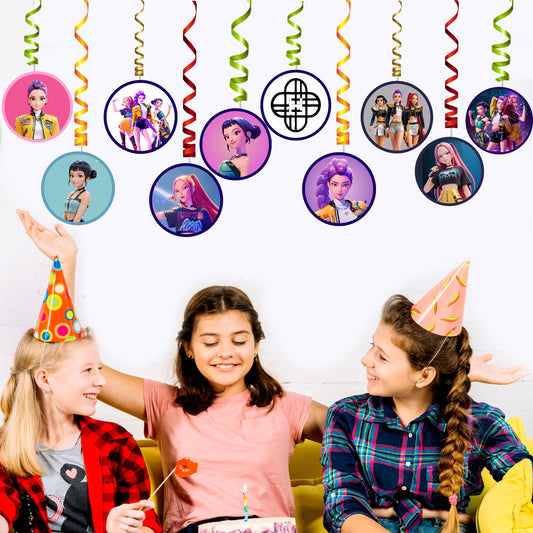 Kpop Demon Hunters Birthday Theme Swirls
