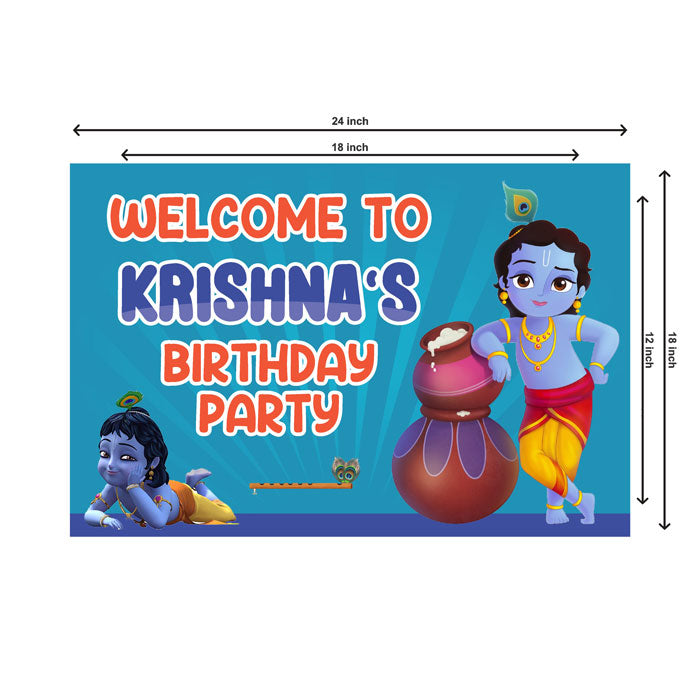 Little Krishna Theme Personalized Welcome Board