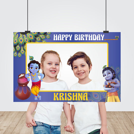 Little Krishna Theme Personalized Welcome Board