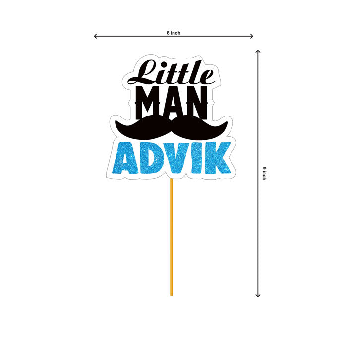 Little Man Theme Personalized Caketopper