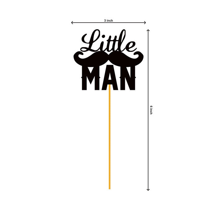 Little Man Theme Cupcake Topper