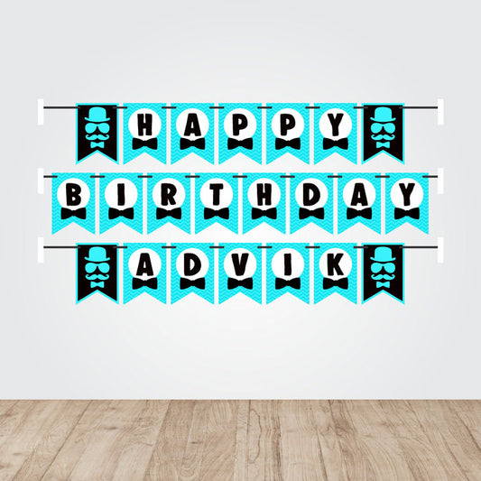 Little Man Theme Personalized Bunting