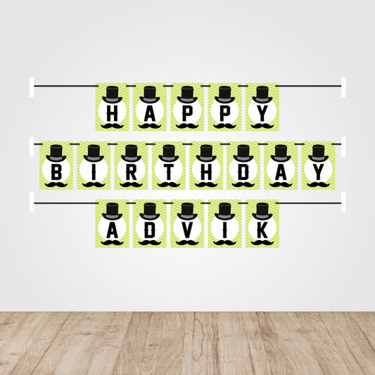 Little Man Theme Customized Bunting