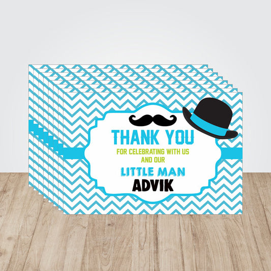 Little Man Theme Thank You Cards