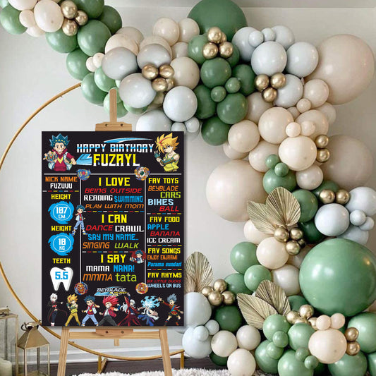 Beyblade Theme Chalkboard