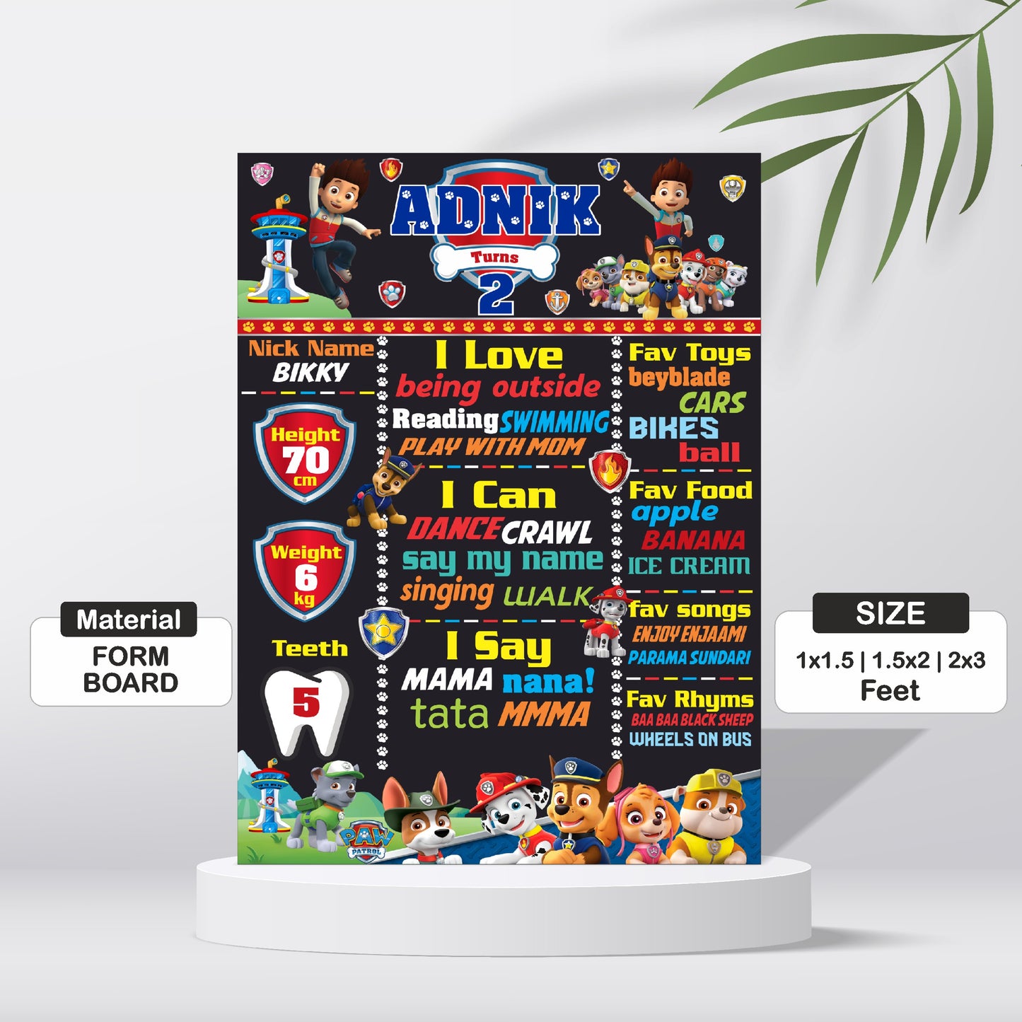 Paw Patrol Theme Chalkboard