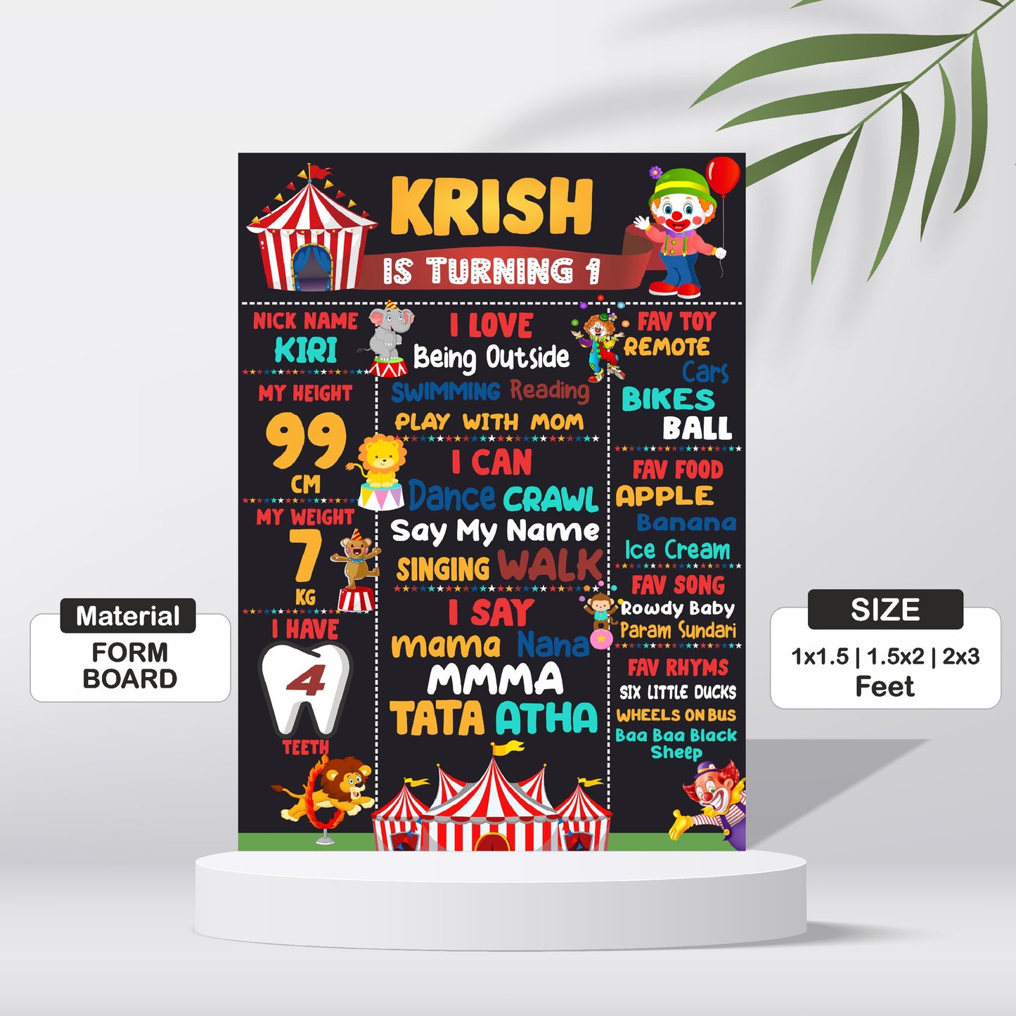 Carnival Theme Chalkboard