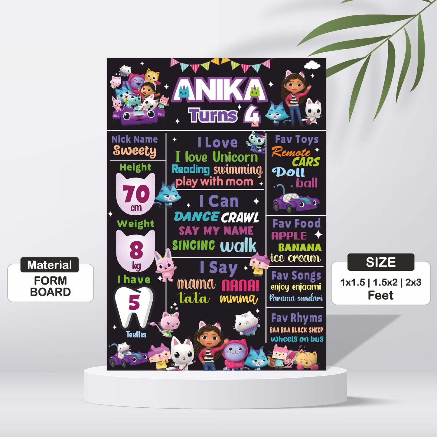 Gabby’s Dollhouse Theme Chalkboard