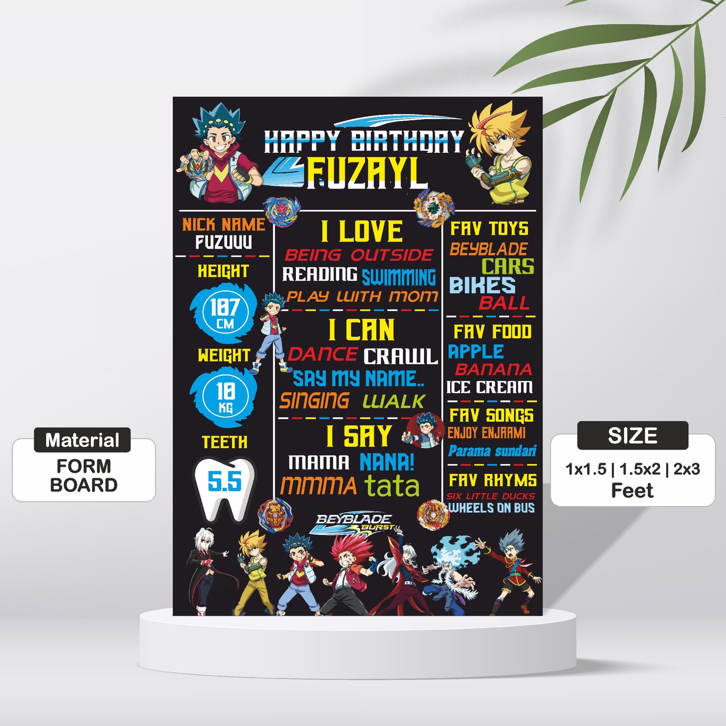 Beyblade Theme Chalkboard