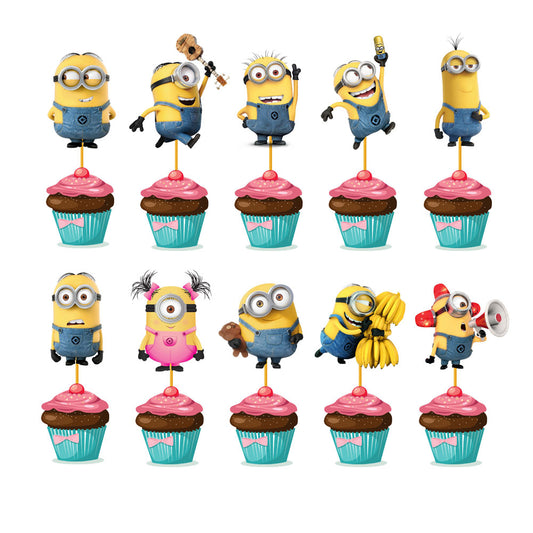 Minions Theme Cupcake Topper
