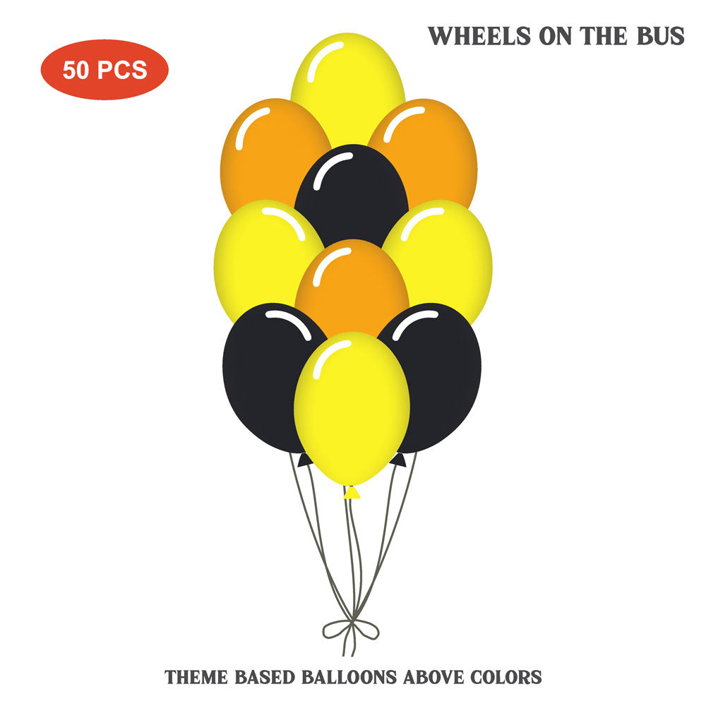 Wheels on the Bus Theme Balloons