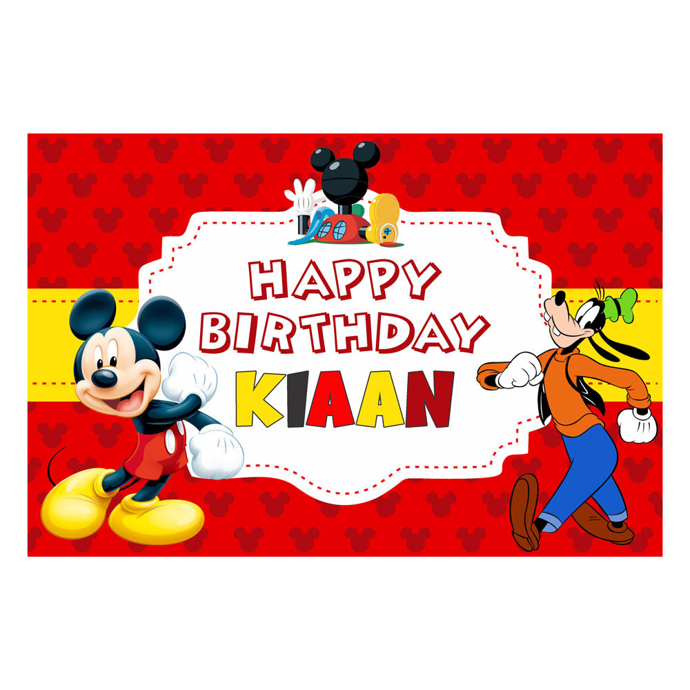 Mickey Mouse Theme Customized Backdrop