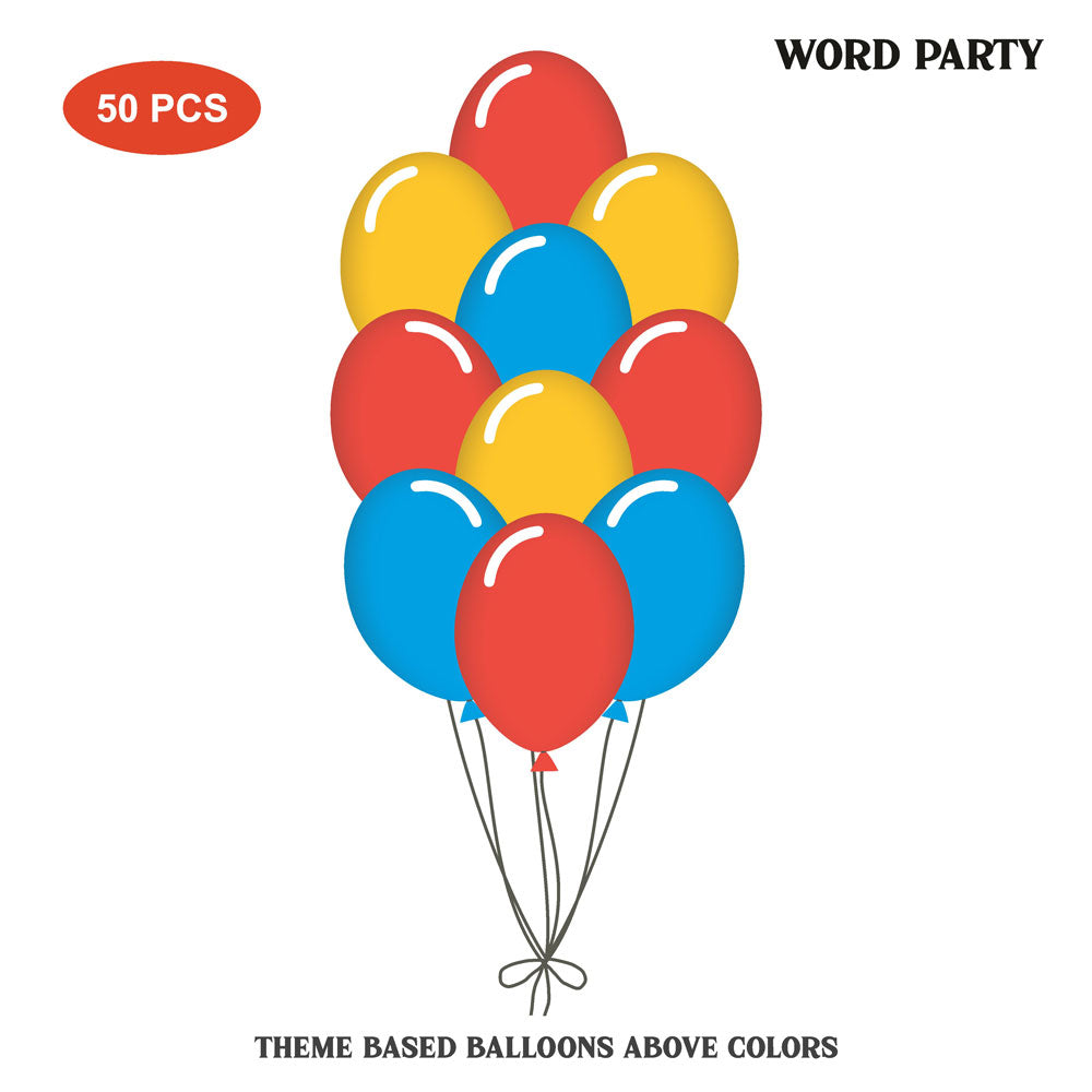 Word Party Theme Balloons