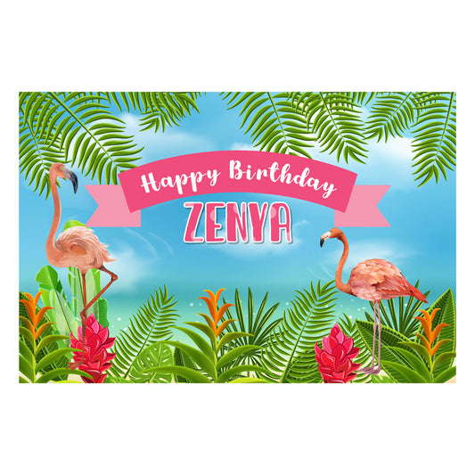 Flamingo Theme Customized Backdrop