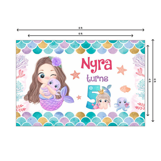 Mermaid Pastel Theme Backdrop